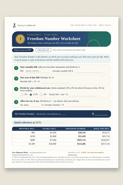 Freedom Number Worksheet page preview